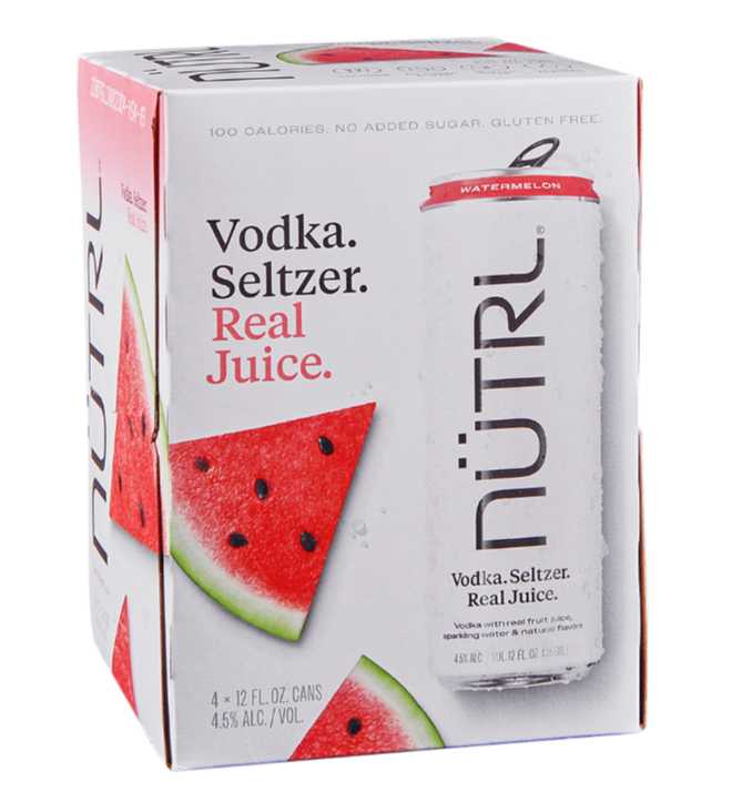 NUTRL WATERMELON VODKA SELTZER 4PK