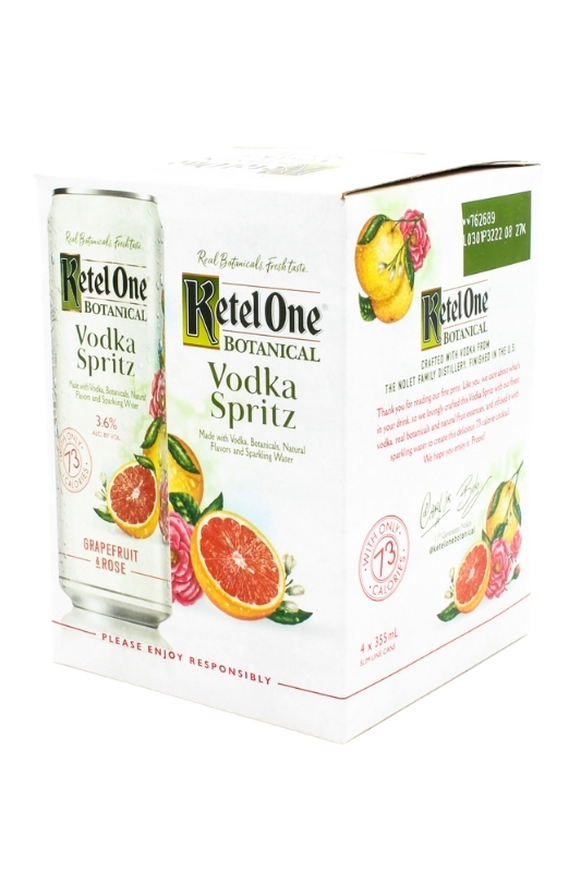 KETEL ONE BOTANICAL GRAPEFRUIT & ROSE 4PK